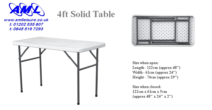 Small 4ft folding table - small table