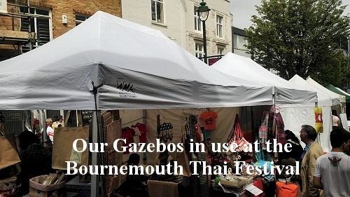 AML trestle tables,folding chairs and gazebo at thai festival