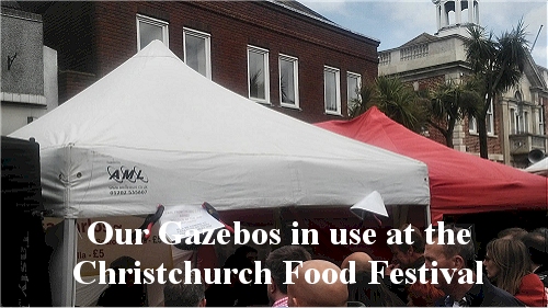 AML trestle tables,folding chairs and gazebo at food festival